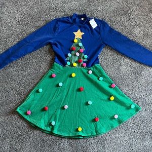 Mighty Fine Christmas Tree Holiday Sweater Dress